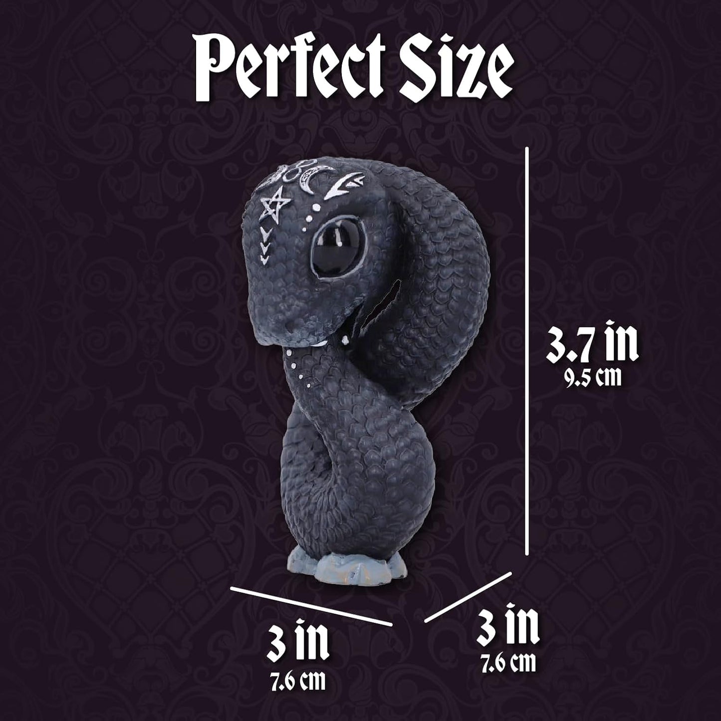 Cult Cuties Adorable Occult Figurines, Bewitching Evil Spirit Creatures, Hand-Painted, Resin - Ouroboros