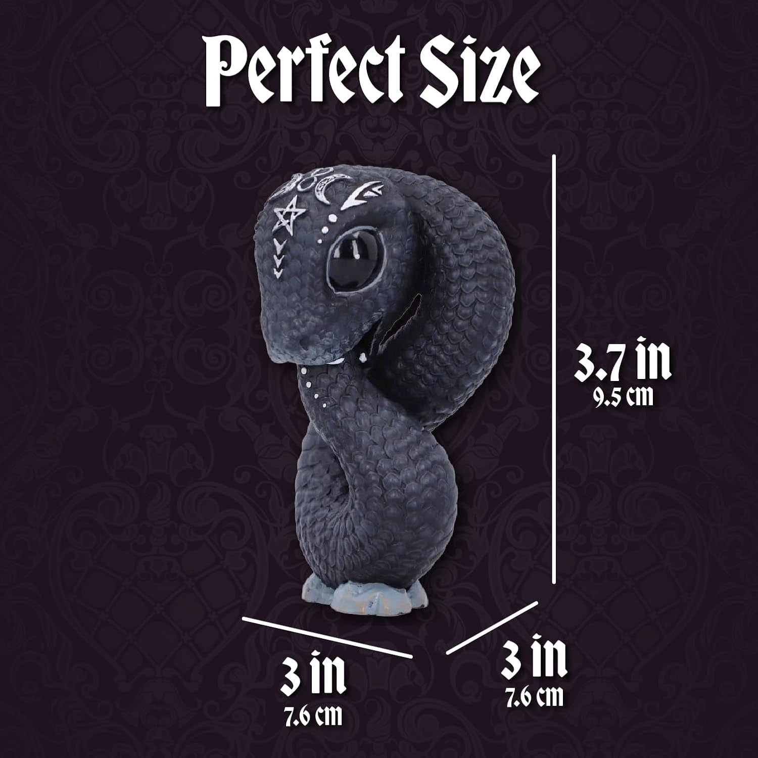 Cult Cuties Adorable Occult Figurines, Bewitching Evil Spirit Creatures, Hand-Painted, Resin - Ouroboros