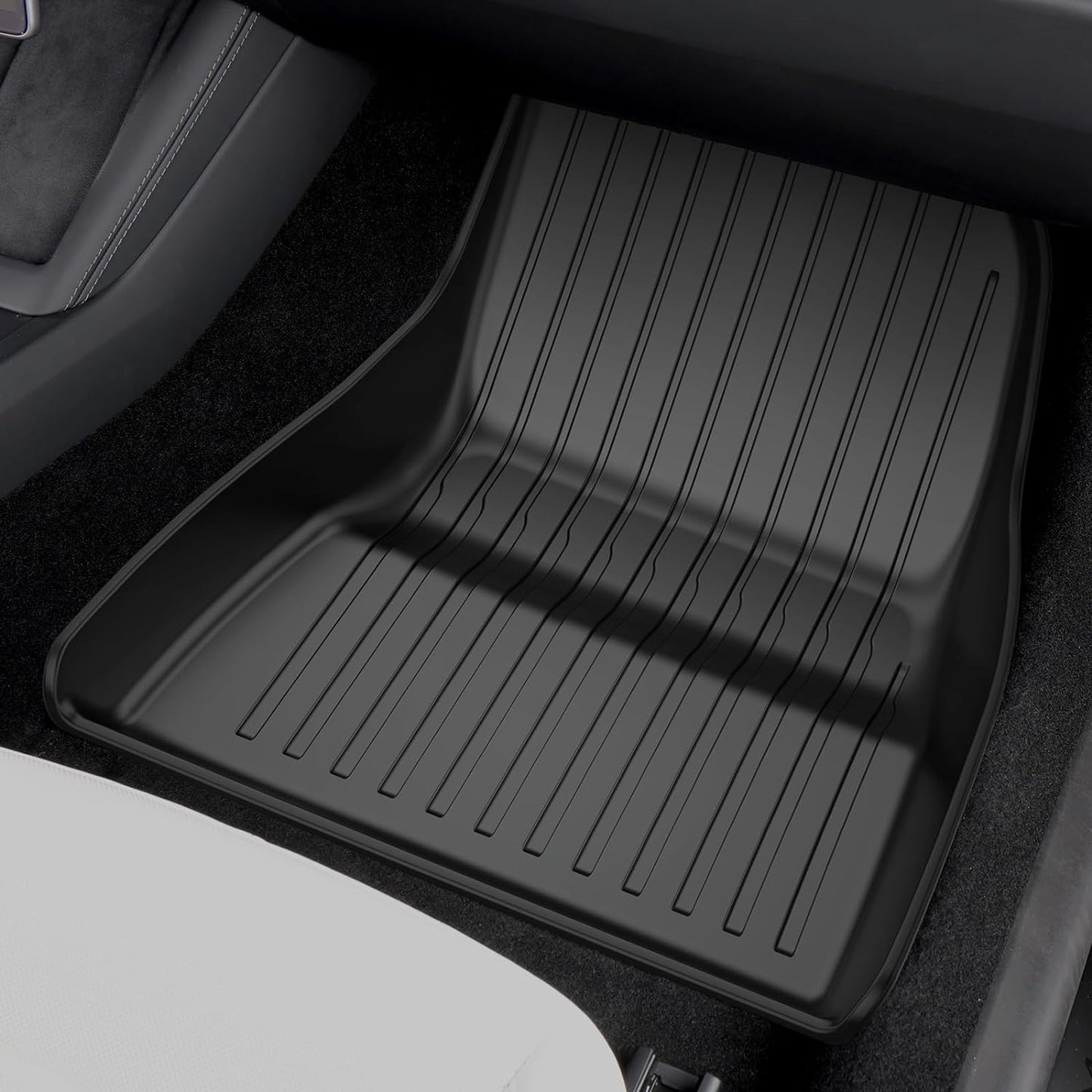 2024 New Version Tesla Model 3 Highland Floor Mats Custom Fit All Weather TPE Cargo Liner Cargo Trunk Accessories,Compatible 2021 2022 Tesla Model 3 (2024 Model 3 Full Floor Mat Kit Set of 6)