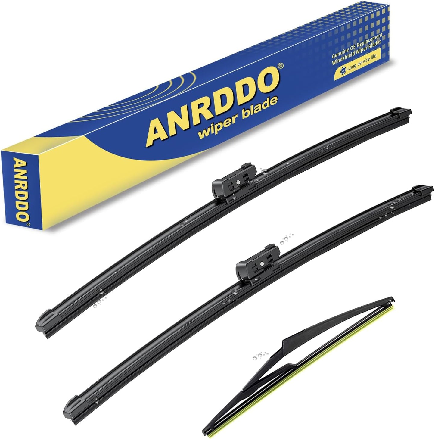 3 Wipers Factory Replacement for Toyota Rav4 2013-2018 Original Equipment Windshield Wiper Blades Set 26"+16"+10" (Set of 3)