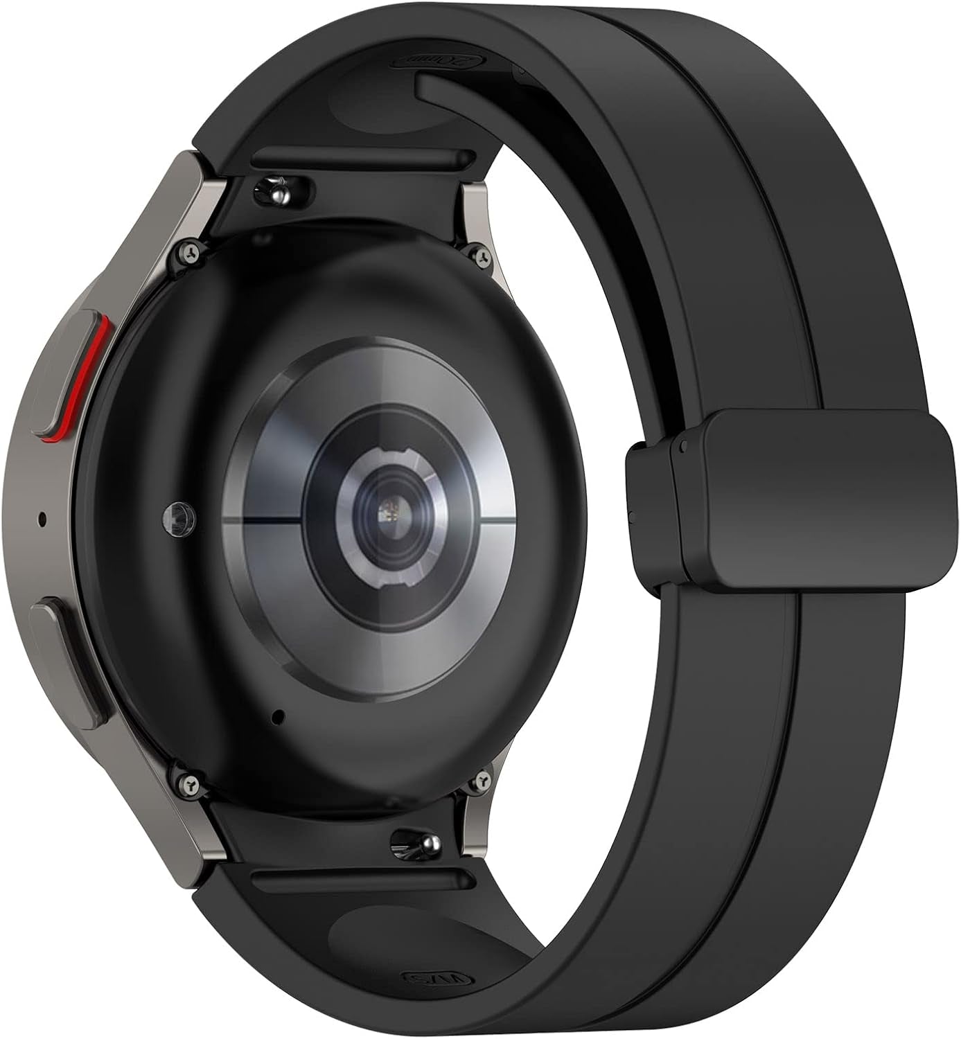 Silicone Magnetic Buckle Band Compatible with Samsung Galaxy Watch 5 40Mm 44Mm/Galaxy Watch 5 Pro 45Mm, Waterproof Silicone Sport No Gap Connector Smartwatch Bands for Galaxy Watch 4