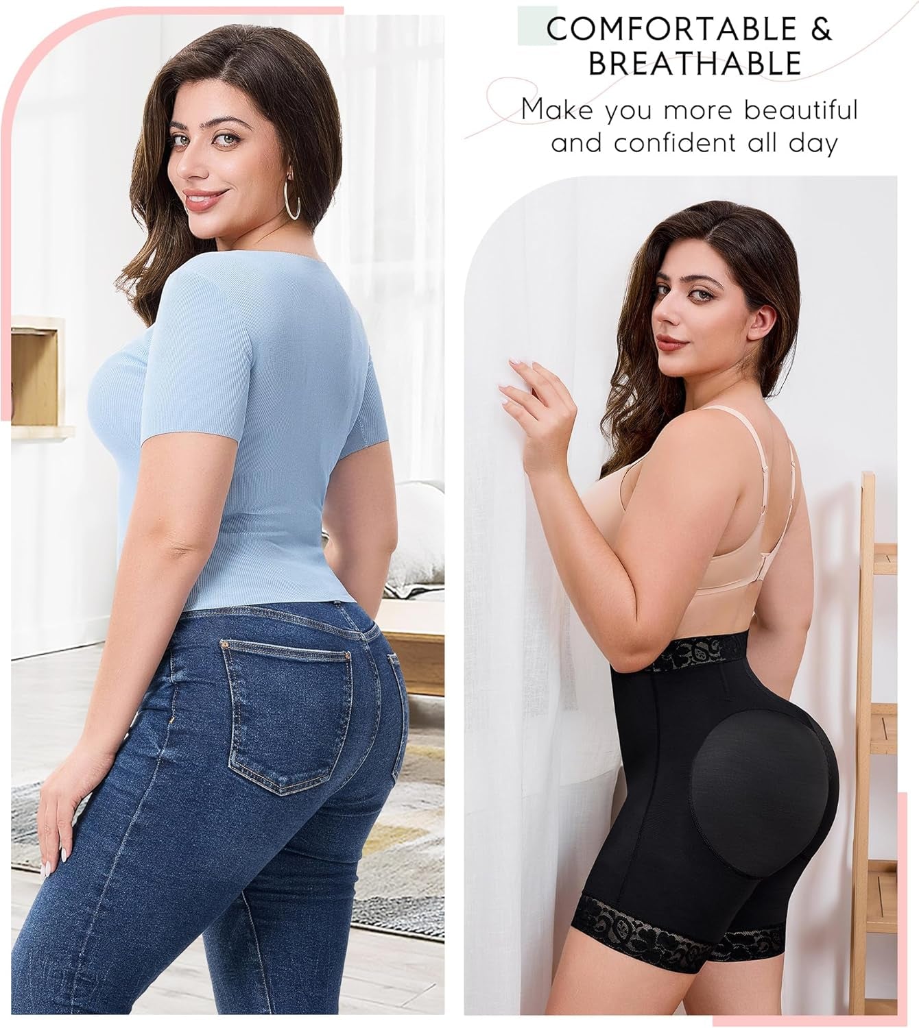 Tummy Control Panties Butt Lifting Shapewear Shorts for Women Zipper Body Shaper Shorts Thigh Slimmer Underwear