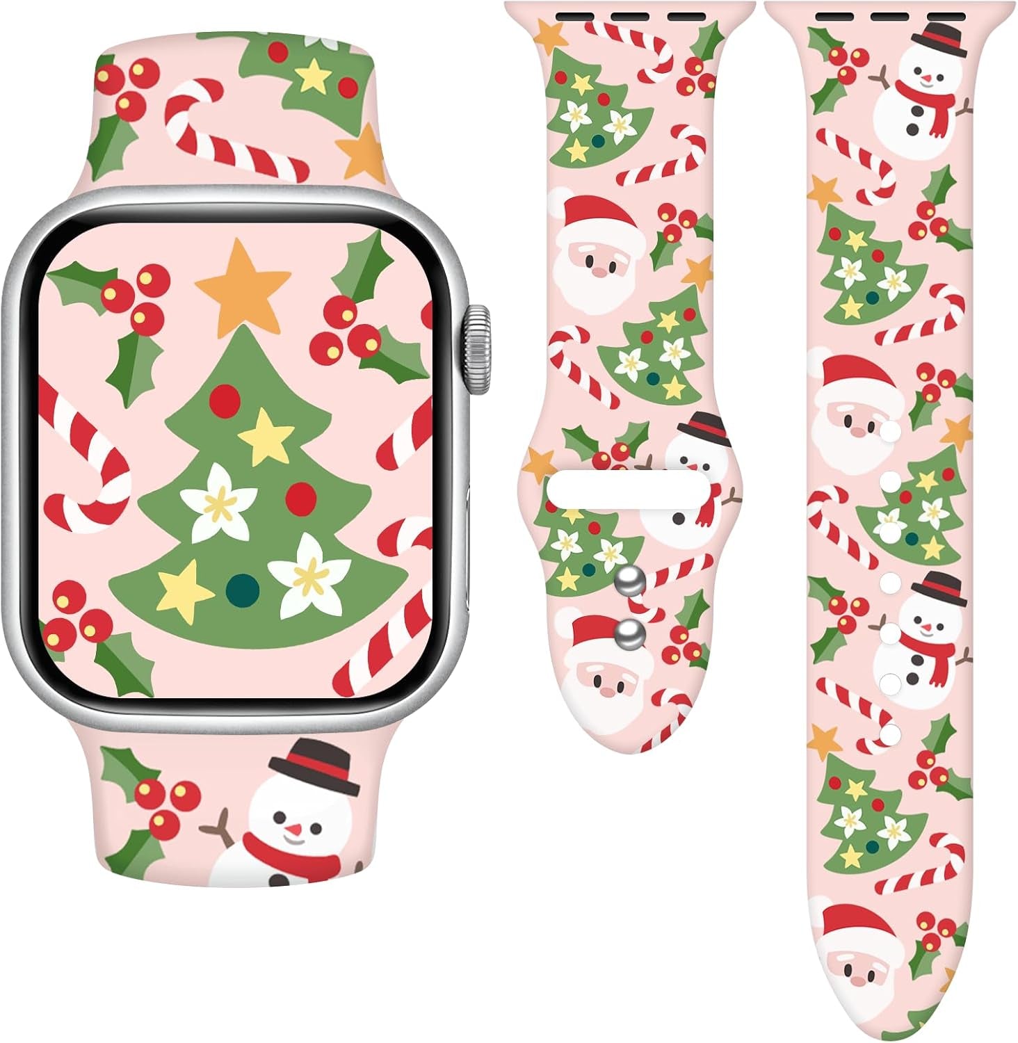 Holidays Watch Band Compatible with Apple Watch Series 10 9 8 7 6 5 4 3 Ultra SE for Women Men, Strap Replacement for Iwatch 38Mm 40Mm 41Mm 42Mm 44Mm 45Mm 46Mm 49Mm
