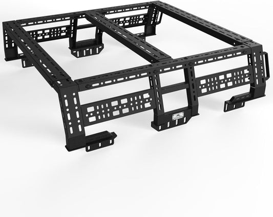 Overland Bed Rack for Full-Size Pickup With/Without Bed Rails | Adjustable Width Compatible with Ford F-Series,Silverado,Sierra,Ram, Titan & Xd,Tundra(See Image for Size Chart)