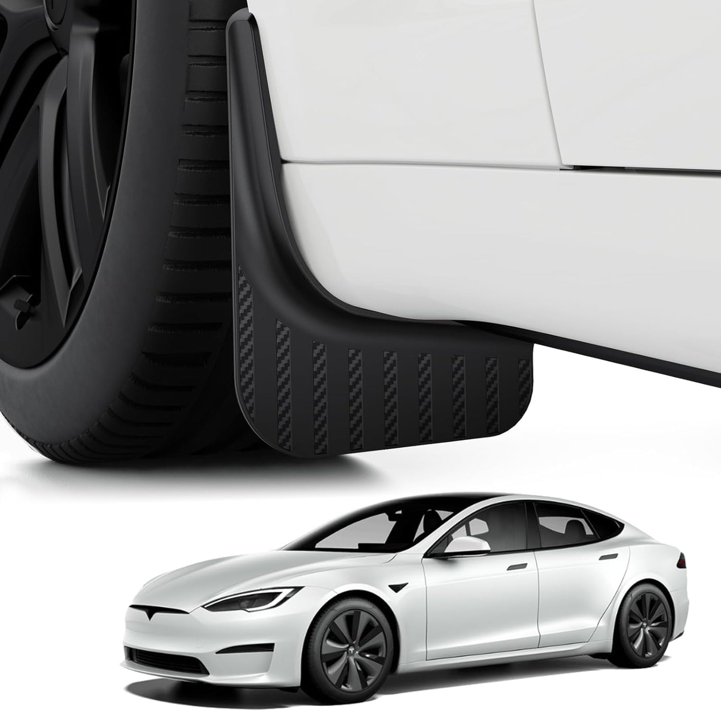 New Version Tesla Model Y Mud Flaps Fenders [No Drilling No Tape] [10X Stronger] All Weather Tire Protector Splash Guards Mudflaps for Tesla Exterior Accessories