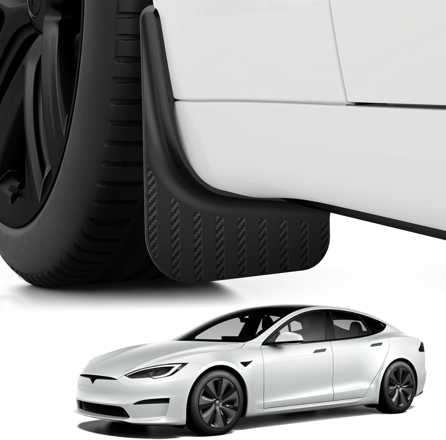 New Version Tesla Model Y Mud Flaps Fenders [No Drilling No Tape] [10X Stronger] All Weather Tire Protector Splash Guards Mudflaps for Tesla Exterior Accessories