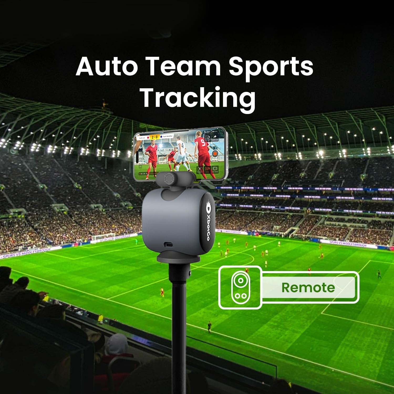 Chameleon AI Powered Sports Action Camera, Sports Gimbal Tracking System with Team and Player Tracking, COMS 4K Video, 360° Rotation, 120° FOV, Live Streaming (Lava Graphite)