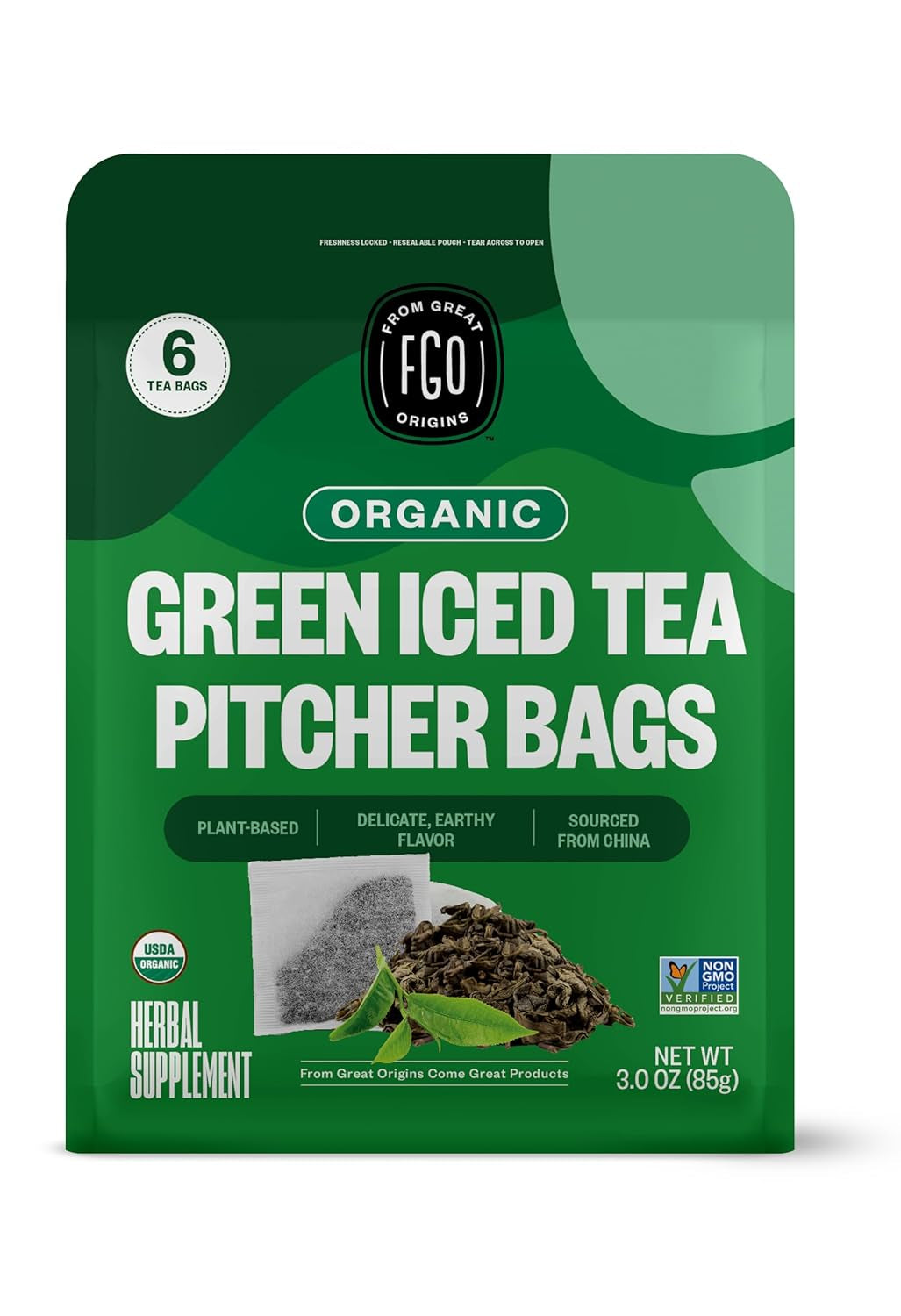 Organic Tulsi Holy Basil Tea, 100 Count, Eco-Conscious Herbal Tea Bags, Resealable Bag, Caffeine Free, Packaging May Vary (Pack of 1) TLBH