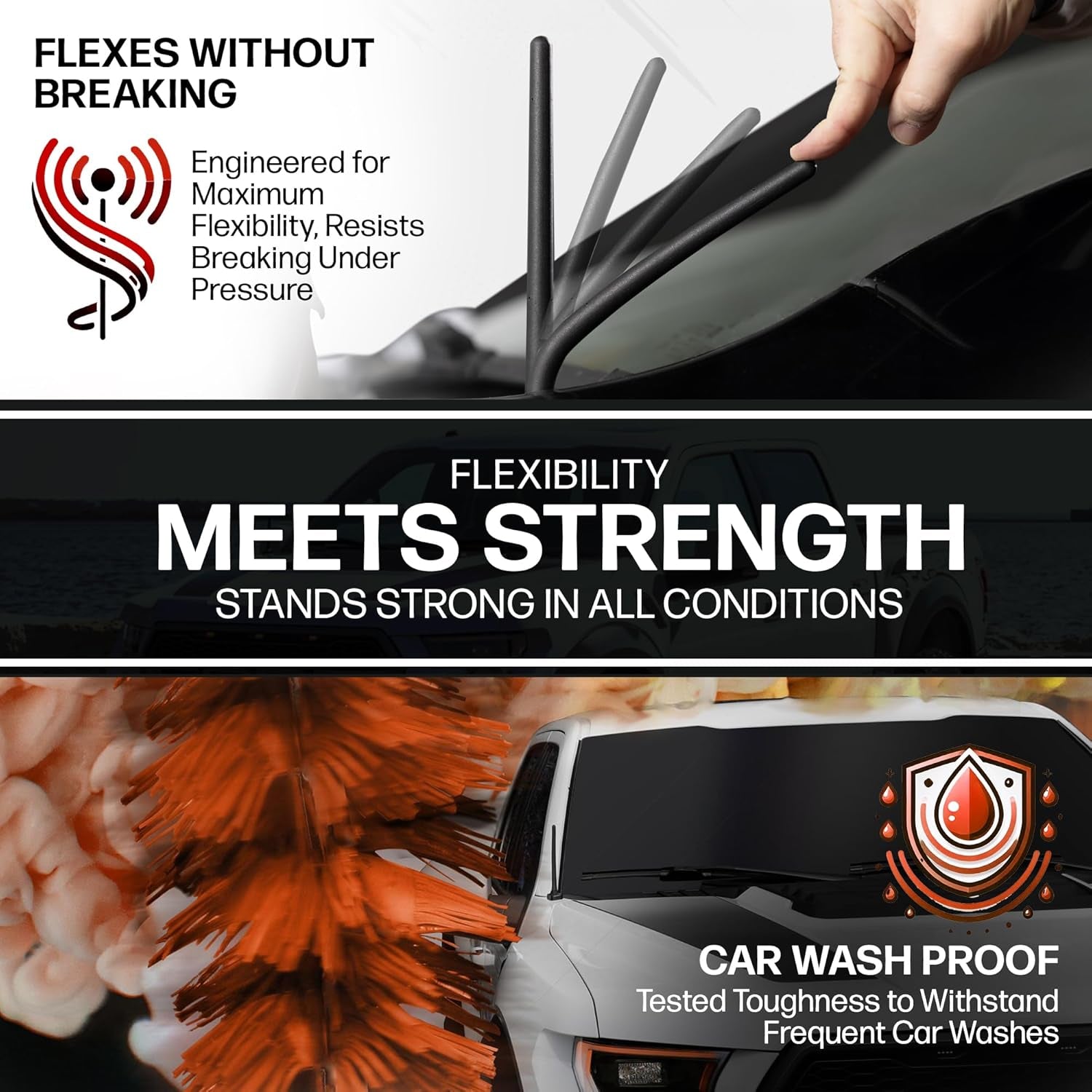 - Short Rubber Antenna Fits Dodge Ram Truck 2500 (2010-2018) - USA Stainless Steel Threading - the Original 6 3/4 Inch Accessories - Car Wash Proof - Internal Copper Coil TRUCK DRIVER