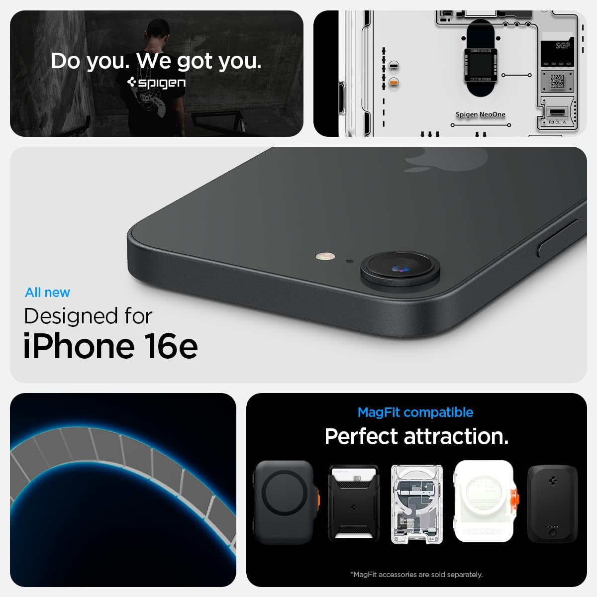 for Iphone 16E Case, Ultra Hybrid Magfit [Compatible with Magsafe Accessories] [Anti-Yellowing] [Military-Grade Protection] - Neo One