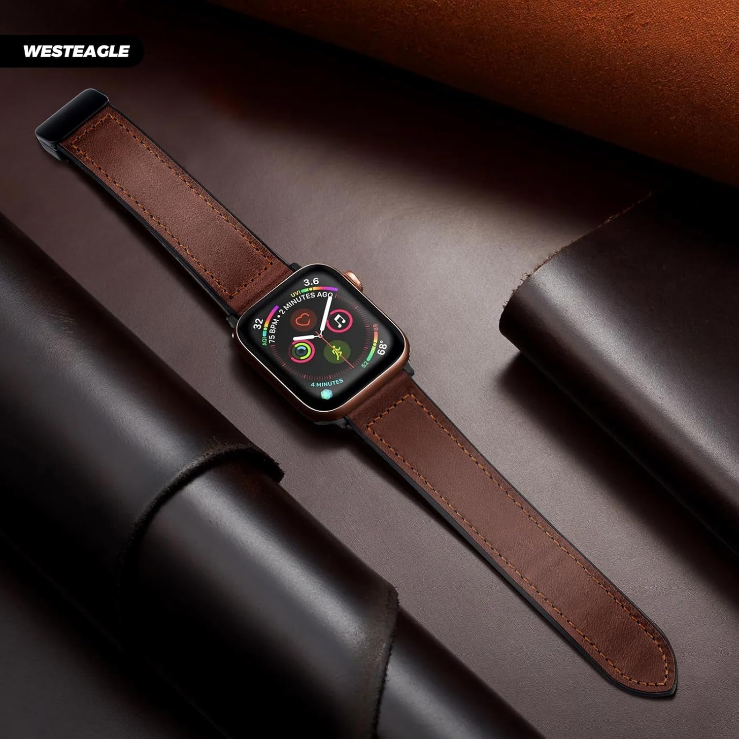 Magnetic Leather Bands Compatible and Rugged Nylon Band with Apple Watch Combination Set