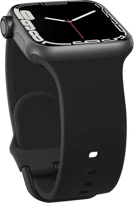 Sport Band Compatible with Apple Watch Band 38Mm 45Mm 44Mm 42Mm 41Mm 40Mm, Soft Silicone Waterproof Strap Replacement for Iwatch Apple Watch SE Series 9 8 7 6 5 4 3 2 1 for Women Men