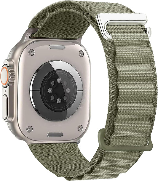 Alpine Loop Nylon Band - Compatible with Apple Watch Ultra 2/Ultra Band 49Mm 45Mm 44Mm 42Mm for Men Women, Adjustable with Metal C-Hook Strap for Iwatch Ultra 2, Iwatch Ultra Series SE 9/8/7/6/5/4/3