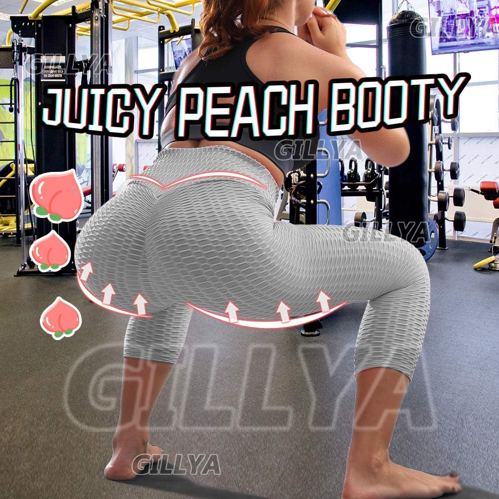 Booty Yoga Pants Tiktok Butt Leggings Anit Cellulite Texutred Booty Lifting Leggings Scrunch Butt Yoga Pants