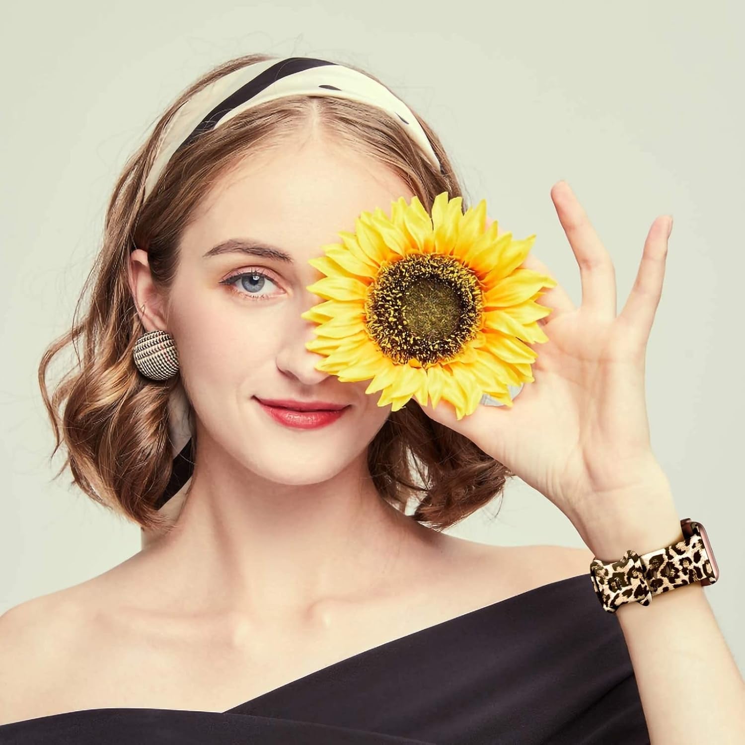 Band Compatible with Apple Watch Band 41Mm 40Mm 38Mm 45Mm 44Mm 42Mm 49Mm for Women Girls Men, Cute Silicone Floral Wristband Strap for Iwatch Series 9 8 7 SE 6 5 4 3 2 1 Ultra