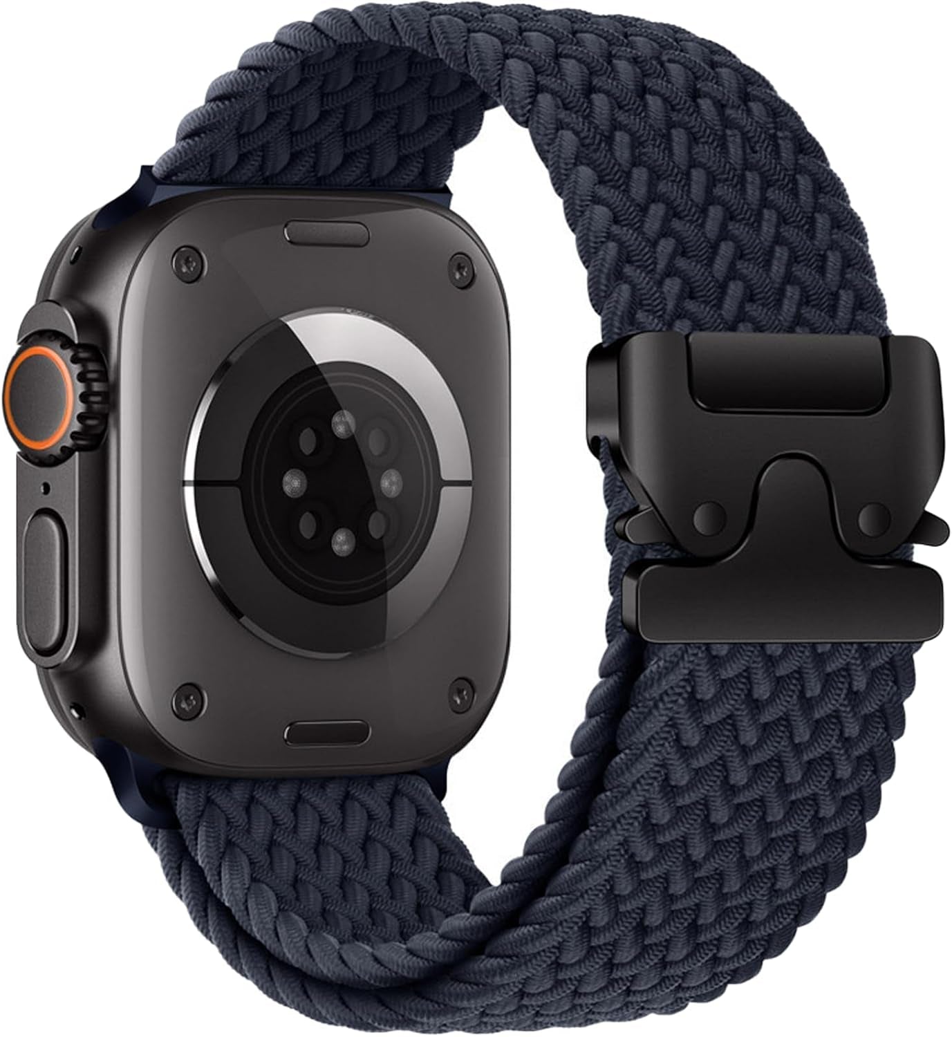 Braided Solo Loop for Apple Watch Ultra/2 Bands 49Mm 46Mm 45Mm 44Mm 42Mm Men/Women,Parachute Buckle Stretchy Elastic Nylon Sport Strap Wristband for Iwatch Bands Series 10 9 8 7 6 5 4 3 SE/2