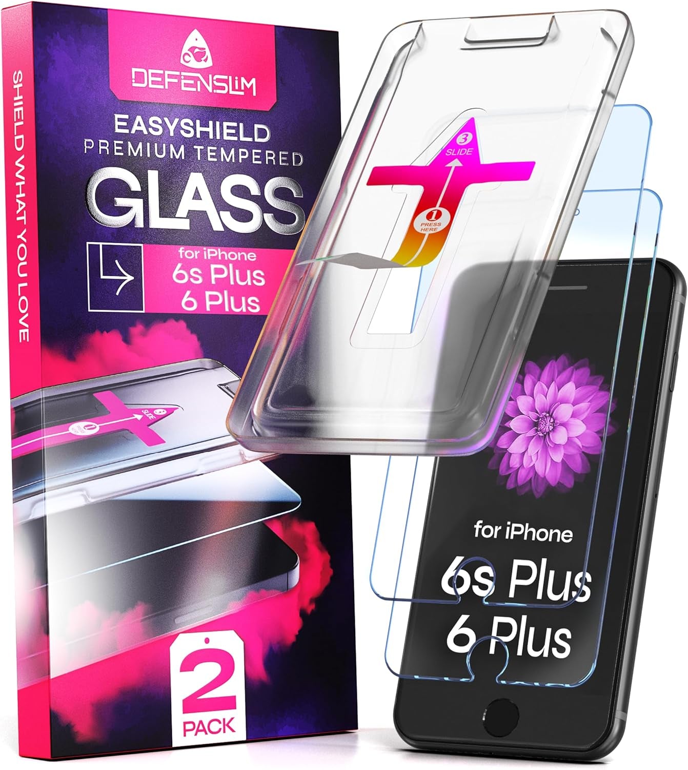 Screen Protector Compatible with Iphone 15/16 (2Pack), Easy Auto-Align Install Kit, 6.1" Tempered Glass, 9H Hardness, Ultra HD Clear, Case Friendly, Easyshield
