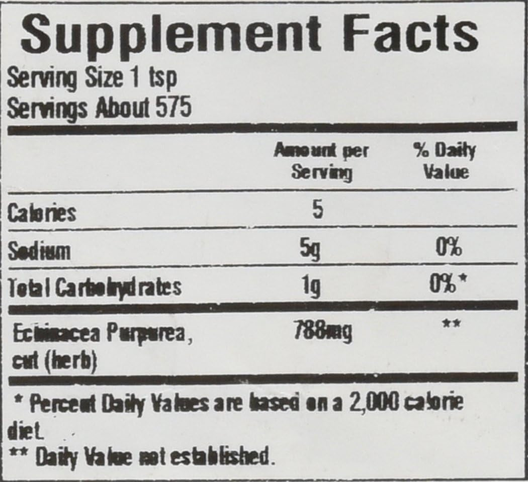 Organic Echinacea Purpurea Herb, 16 Ounce, Organic Purple Cornflower for Tea, Soup, Lemongrass, Mildly Minty, Kosher TLBH