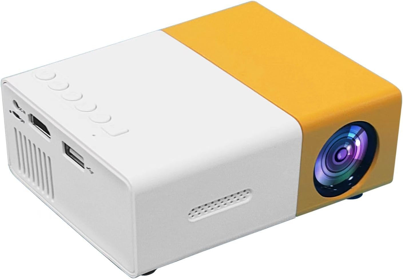 Portable Mini Projectors LED Micro Projector 1080P Home Party Meeting Theater Projector Screen Mirroring Connect Phones（Newest Upgraded Version ）