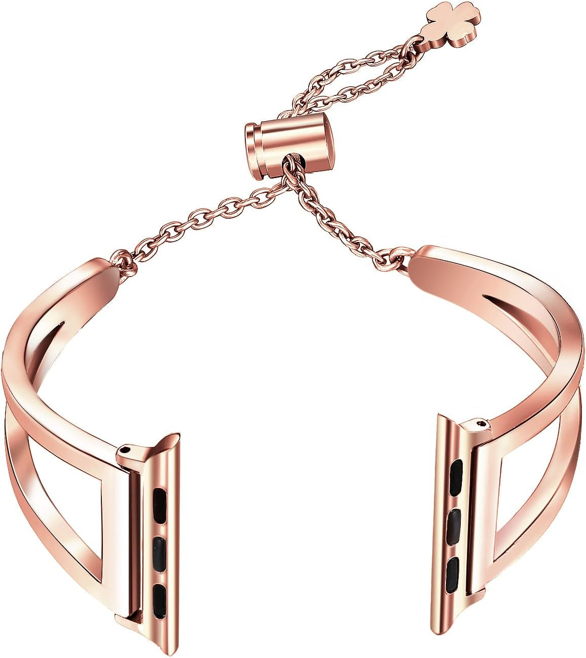 Stainless Steel Bands Compatible with Apple Watch Bands 38Mm 40Mm 41Mm 42Mm 44Mm 45Mm Iwatch Series 9/8/7/6/5/4/3/2/1/SE, Dressy Metal Bangle Bracelet Women