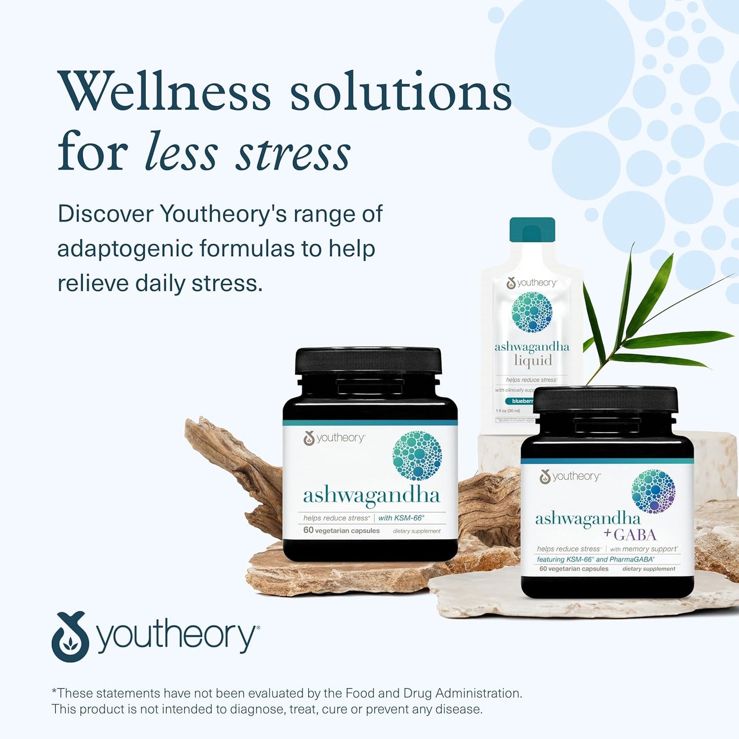 Ashwagandha + GABA - 1,000 Mg Ashwagandha & 100 Mg GABA - Cortisol, Stress & Memory Support Supplement - 60 Vegetarian Capsules TLBH