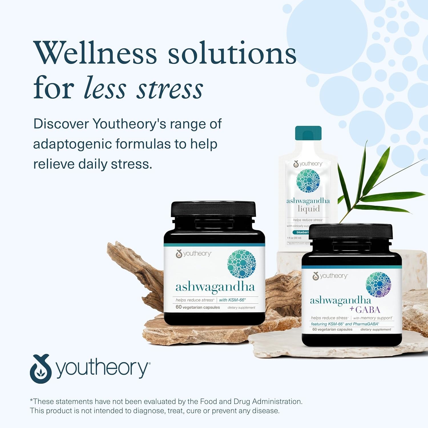 Ashwagandha + GABA - 1,000 Mg Ashwagandha & 100 Mg GABA - Cortisol, Stress & Memory Support Supplement - 60 Vegetarian Capsules TLBH