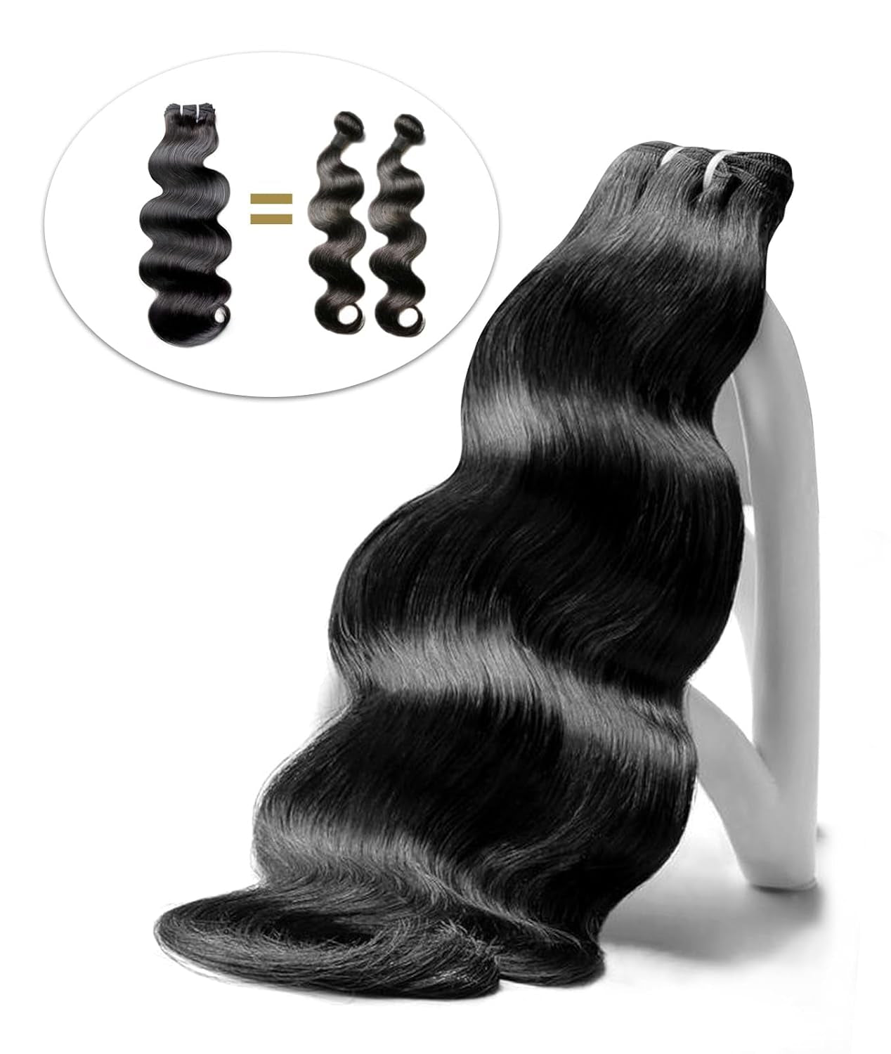 Bundles Human Hair Body Wave 20 22 24 Inch 3 Bundles Body Wave Bundles Human Hair 16A 100% Unprocessed Brazilian Virgin Hair Hair Extensions Weave Human Hair Raw Bundles Natural Black