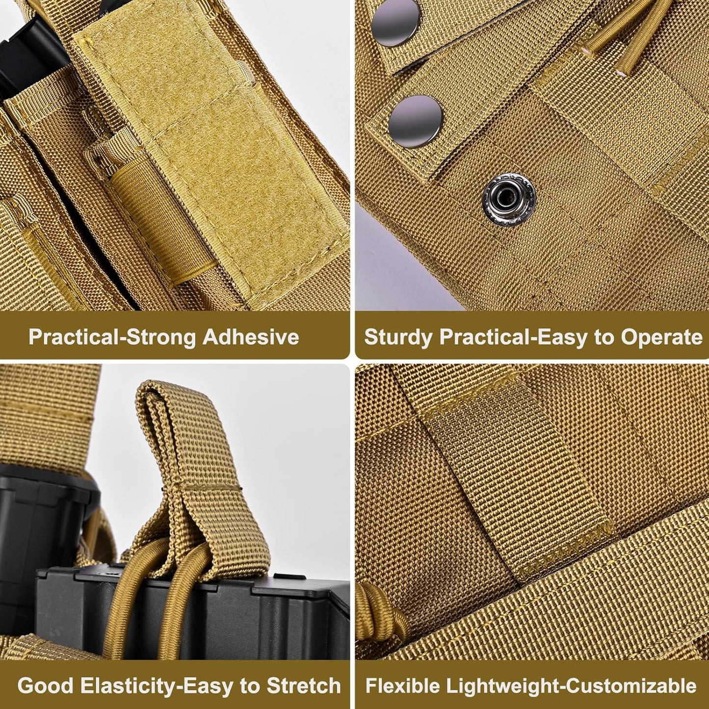 Mag Pouch, Open-Top Molle Double/Triple Magazine Holster for 5.56Mm/7.62Mm