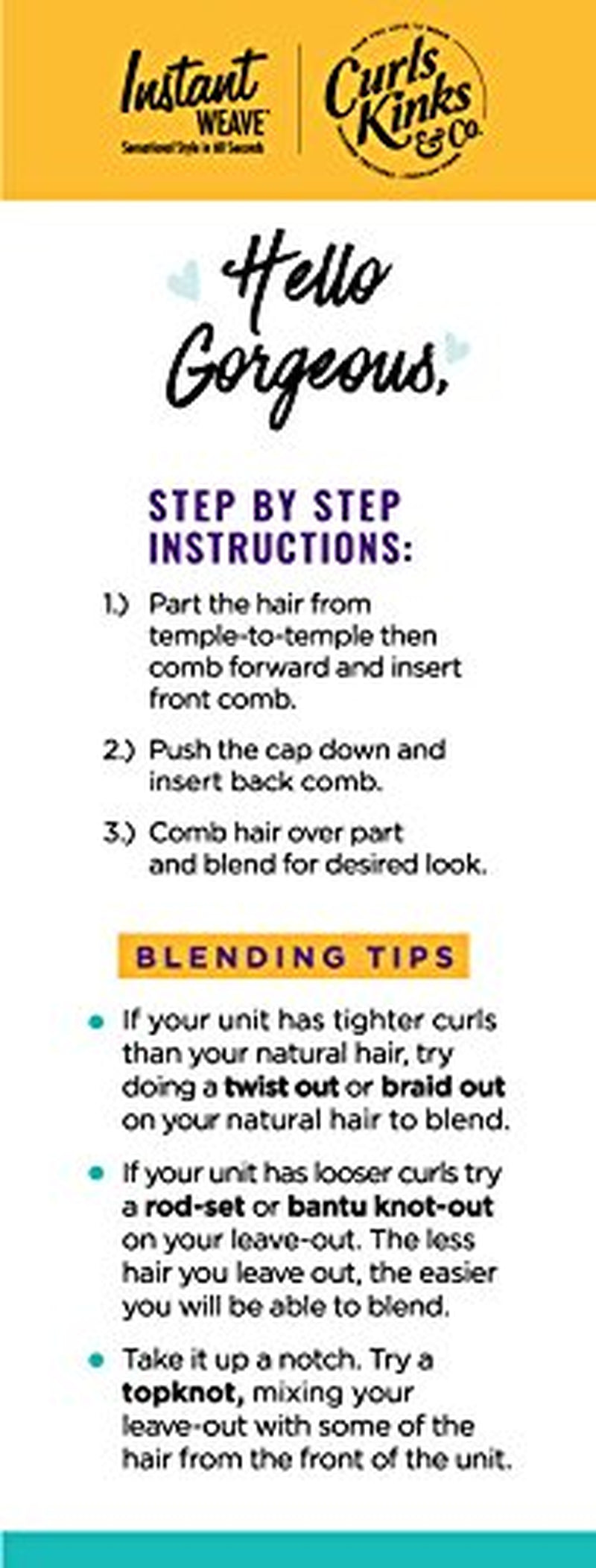 CKCO Halfwig - Synthetic Instant Weave Half Wig - Curls Kinks and Co RAIN MAKER (4 MEDBROWN)