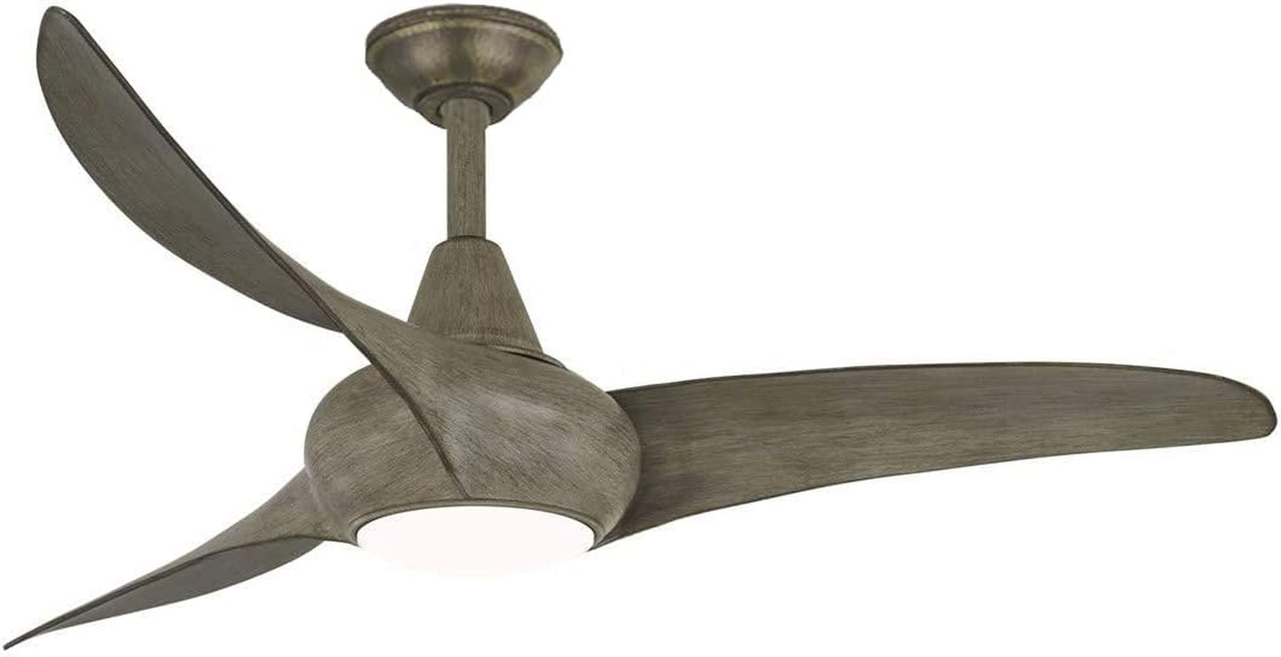 F845-DRF Light Wave 44" Ceiling Fan with LED Light and Remote Control in Driftwood Finish