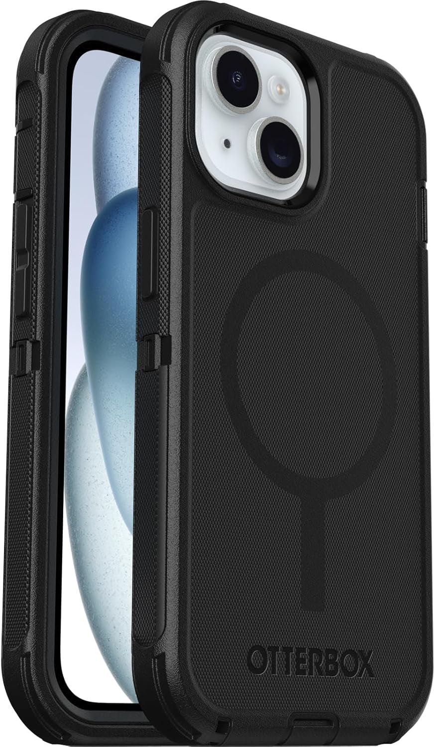 Iphone 16E, 15, 14, & 13 Defender Series - Black, Screenless, Rugged & Durable, with Port Protection, Snaps to Magsafe