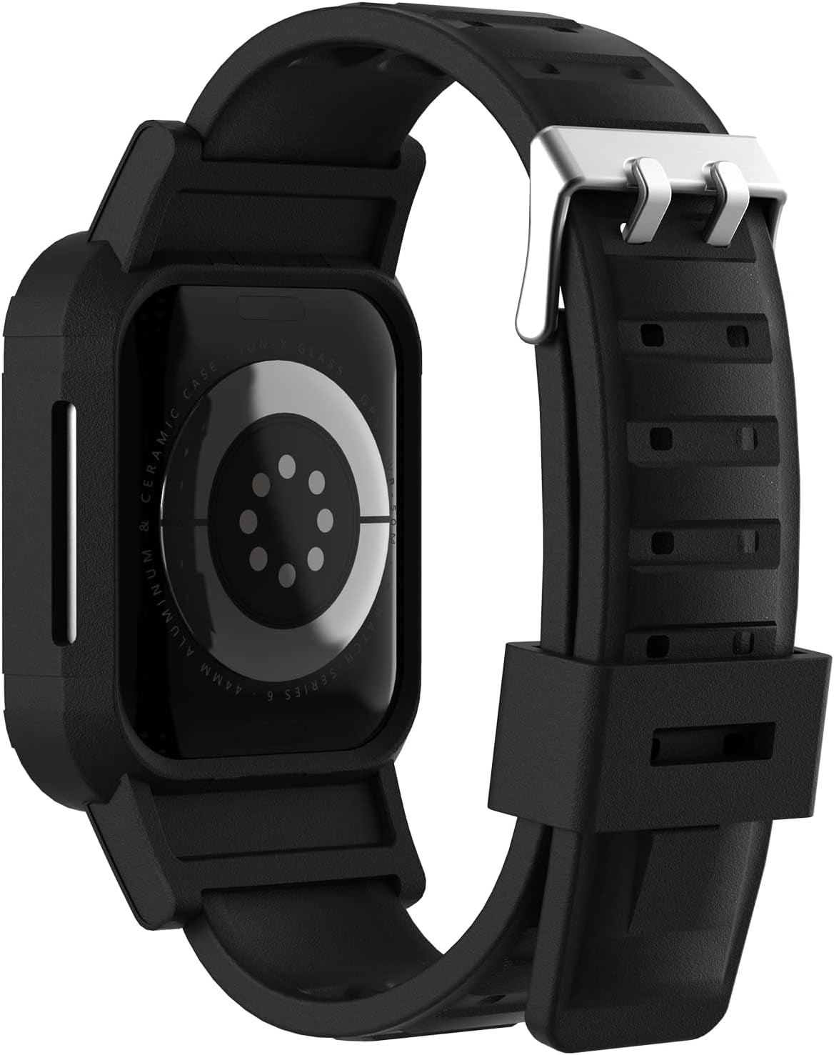 Rugged Bumper Bands Compatible with Apple Watch Band 45Mm 44Mm 42Mm 41Mm 40Mm 38Mm, for Women/Men Waterproof Soft Silicone Replacement ​Strap Accessories for Iwatch Series 8/7/6/5/4/3/2/1/SE