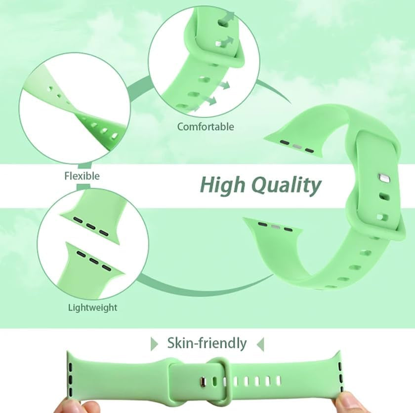 AXTECHS Sports Watch Bands Are Compatible with Apple Watch Bands Sizes 38Mm 40Mm 41Mm 42Mm 44Mm 45Mm 49Mm, and Are Made from Premium Soft Silicone for Men and Women.
