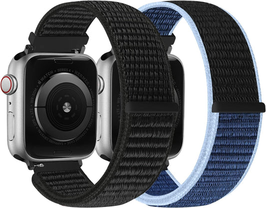 Nylon Sport Band Compatible with Apple Watch Band 38Mm 40Mm 41Mm 42Mm 44Mm 45Mm 49Mm Women Men, Adjustable Breathable Braided Replacement Strap for Iwatch Series 9 8 7 6 5 4 3 2 1 SE Ultra 2/1