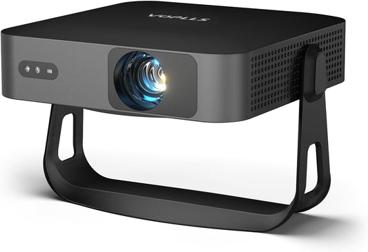 【360°Adjustable Stand & Auto Focus/Keystone】Mini Projector with Wifi and Bluetooth, 550ANSI Native 1080P Portable Outdoor Movie Projector,  Home Projector 4K Support for Hdmi/Usb/Phone/Pc(Black)