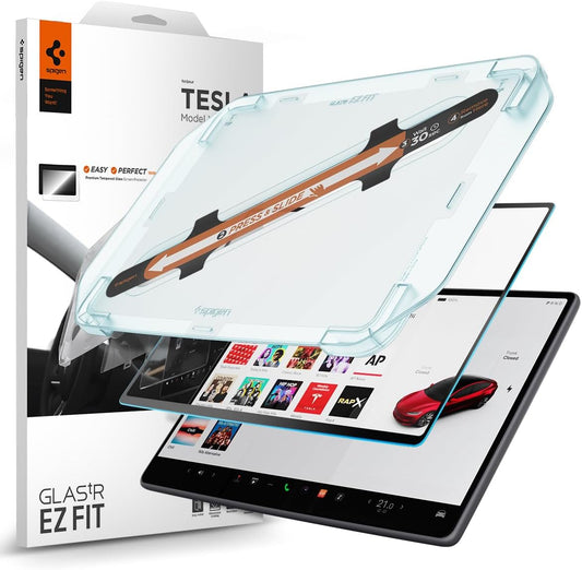 Tempered Glass Screen Protector [Glastr EZ FIT] Designed for Tesla Model 3 (2024) 15.4 Inch Dashboard Touchscreen - Matte/Anti Glare/Anti Finger Print