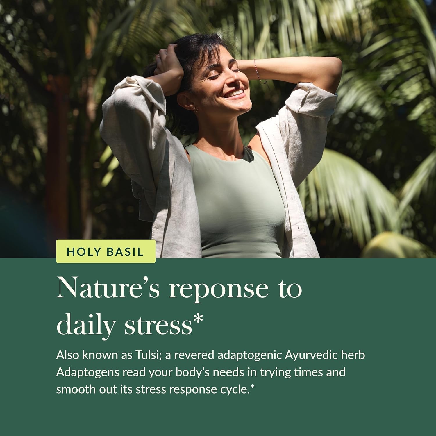 Holy Basil Leaf - Helps Sustain a Positive Mindset and Balance in Times of Stress - an Adaptogenic Ayurvedic Herb - 120 Vegan Liquid Phyto-Capsules (60-Day Supply) TLBH