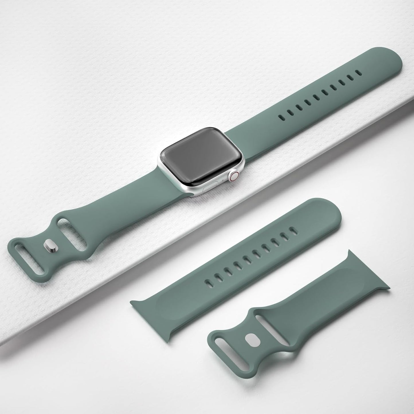 Extra Widened Silicone Bands Compatible with Apple Watch 38Mm 40Mm 41Mm 42Mm 44Mm 45Mm 49Mm, Replacement Soft Sport Strap Wristbands for Iwatch Series 9/8/7/6/5/4/3/2/1 Ultra SE Women Men, Cactus