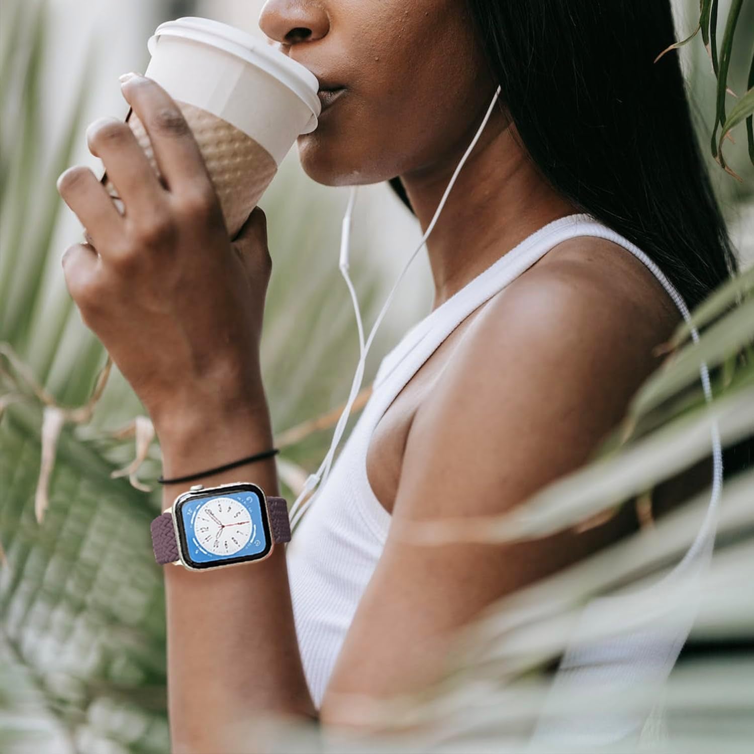 Stretchy Braided Solo Loop Compatible with Apple Watch Band 38Mm 40Mm 41Mm 42Mm 44Mm 45Mm 49Mm for Women Men, Adjustable Straps Elastic Sport Wristbands for Iwatch Series 10 9 8 7 6 5 4 3 2 1 Ultra SE