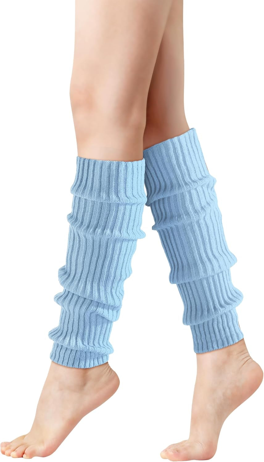 Leg Warmers for Women - Leg Warmers 80S Ribbed Knitted Long Socks for Yoga Party Sports Fashion Accessories