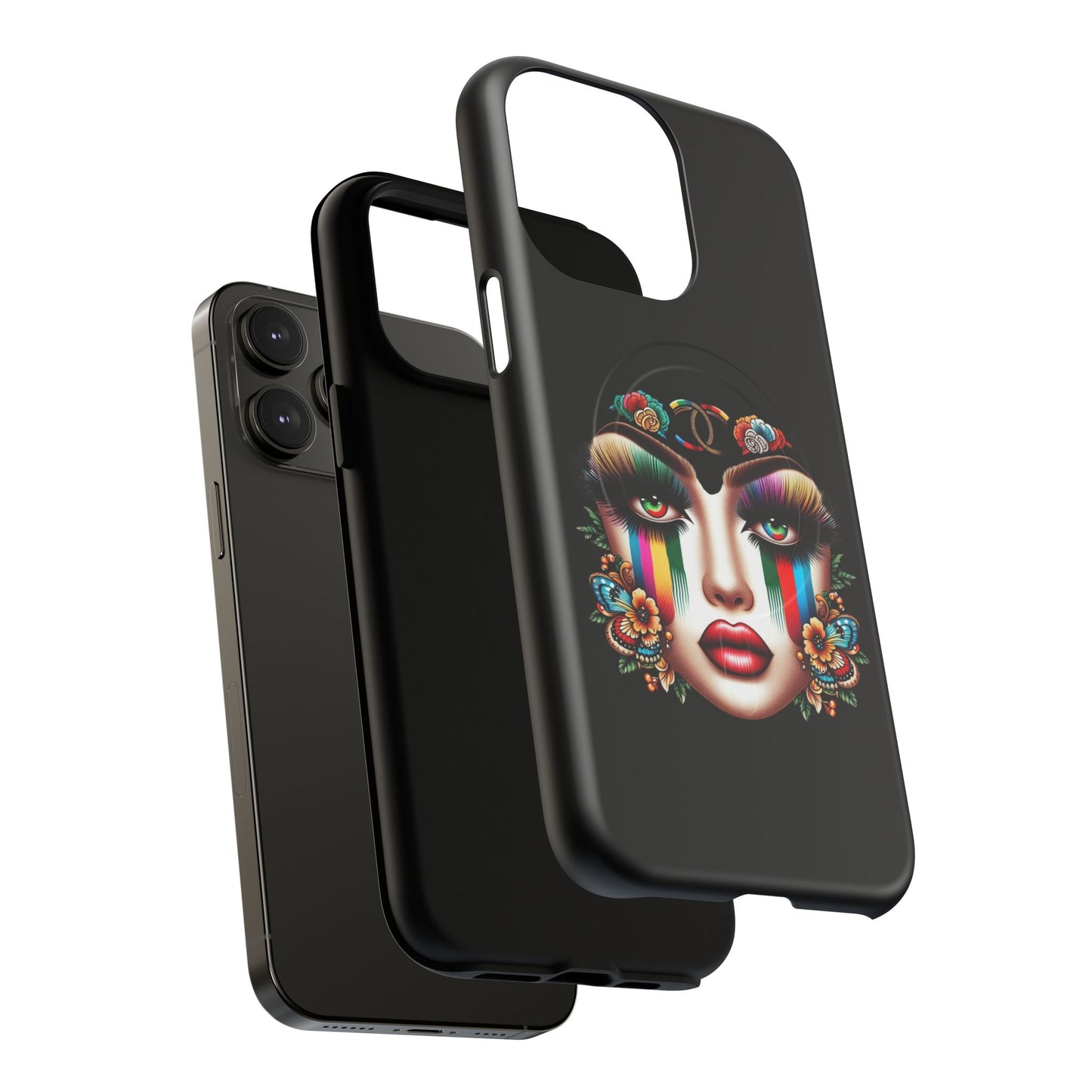 Gucci Inspired Artistic Tough Magnetic Phone Case - Vibrant Lady Design