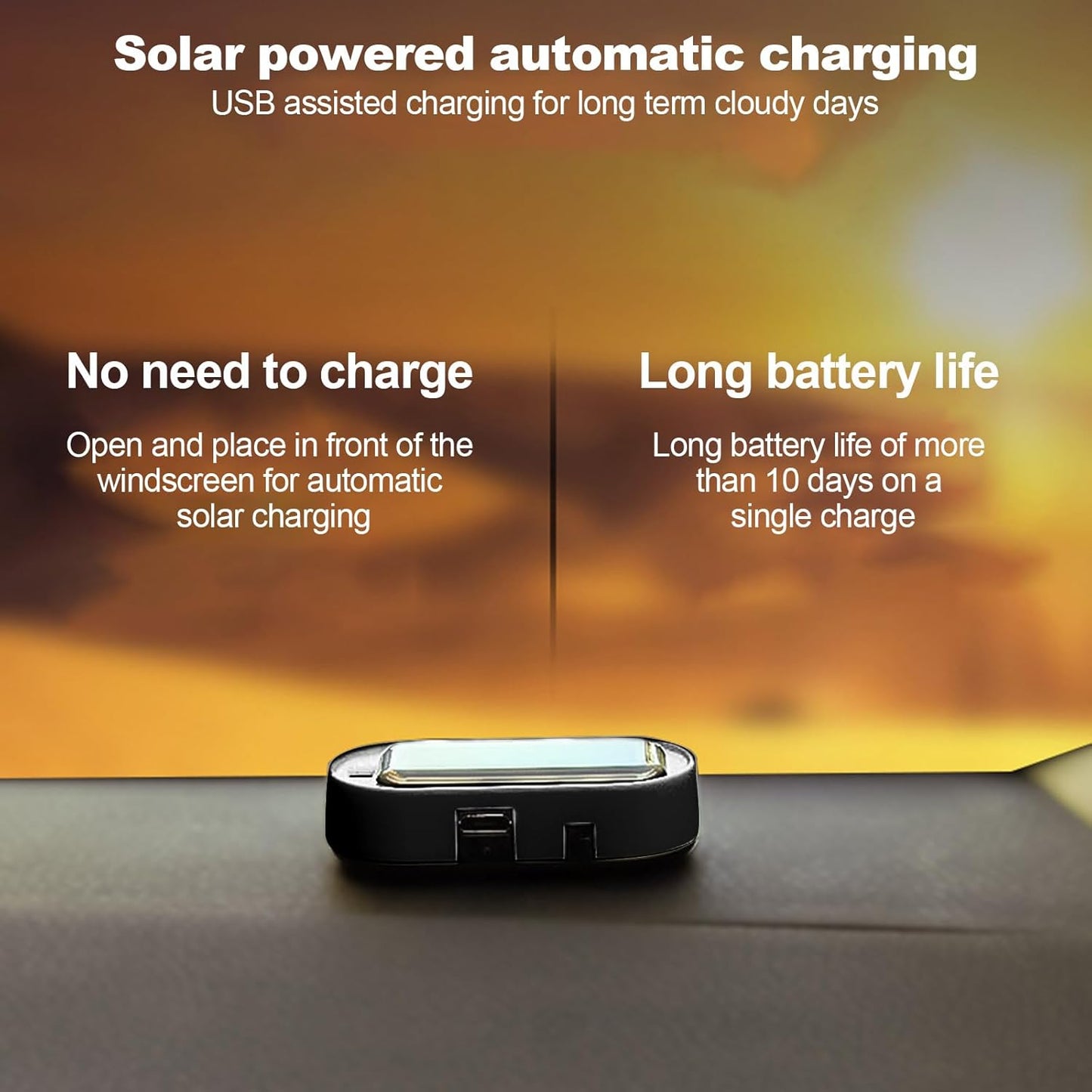 Car Solar Power Simulated Dummy Alarm，New Model&Brighter & Clearer，Anti-Theft LED Flashing Security Light Fake Lamp with USB Charger Port，2Pcs (Red & Blue) TRUCK DRIVER