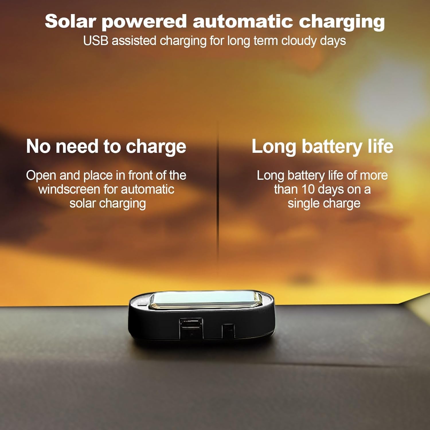 Car Solar Power Simulated Dummy Alarm，New Model&Brighter & Clearer，Anti-Theft LED Flashing Security Light Fake Lamp with USB Charger Port，2Pcs (Red & Blue) TRUCK DRIVER