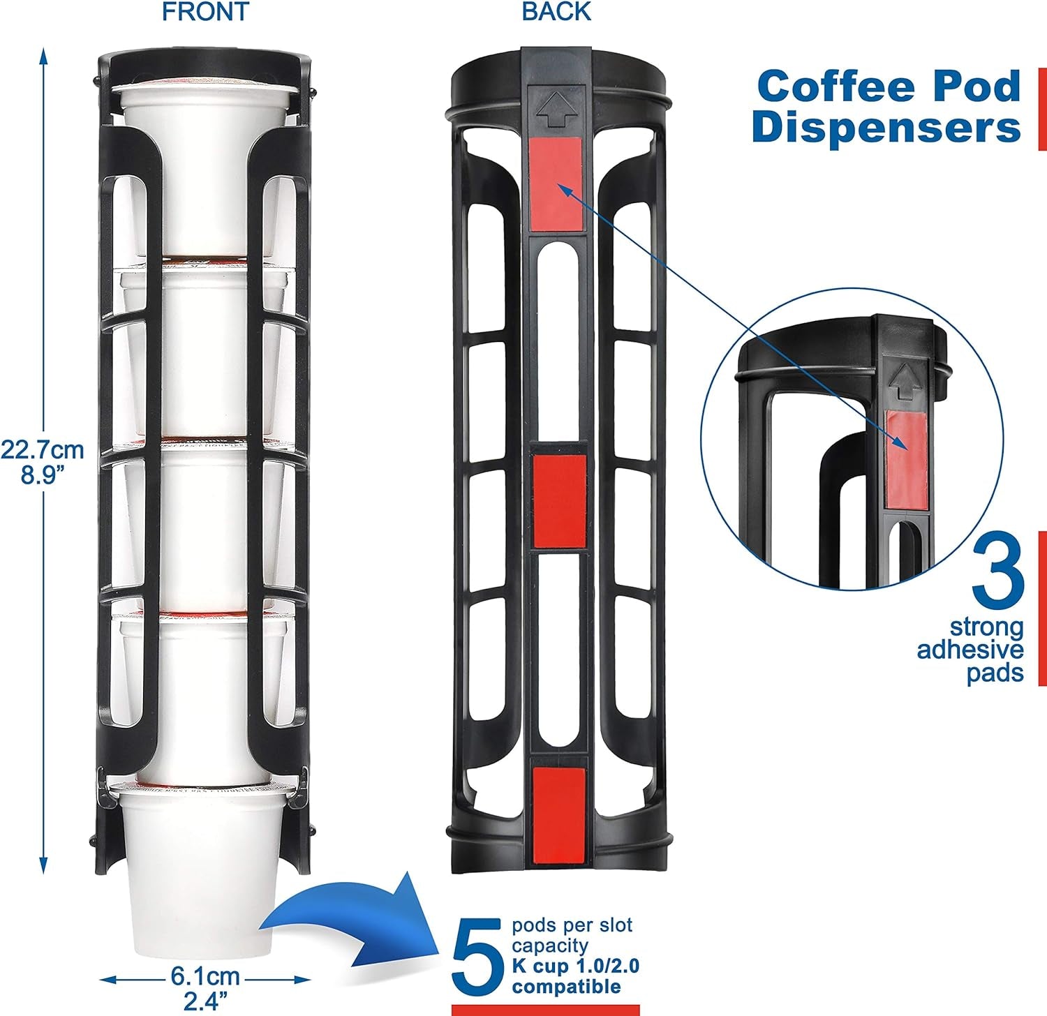 K Cup Holders, Coffee Pod Holders for Keurig, Kcup Holders, Space Saving K Pod Storage | Organizer, Perfect for Counters Small Space