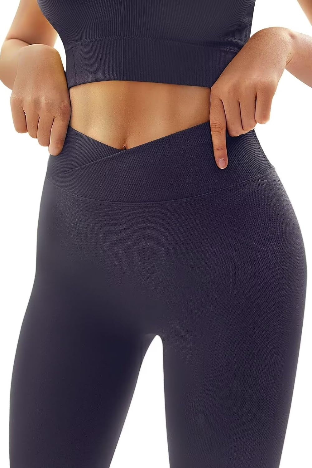 Scrunch Butt Lifting Leggings for Women Tummy Control Crossover Gym Workout Leggings High Waisted Yoga Pants