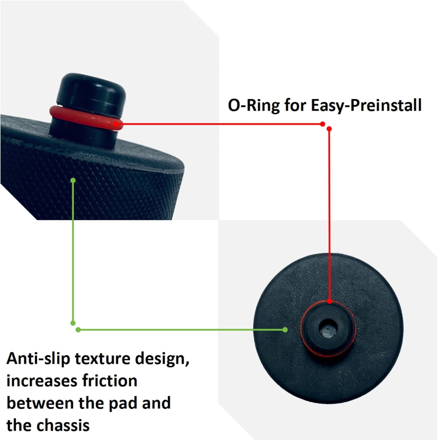 Odor-Free Jack Pads Compatible with Tesla Model S/3/X/Y Lift Pucks Tesla Accessories Battery & Chassis Protector Rubber Adapter Tool with Portable Storage Box & Gloves, for Tesla with 25 MM Socket