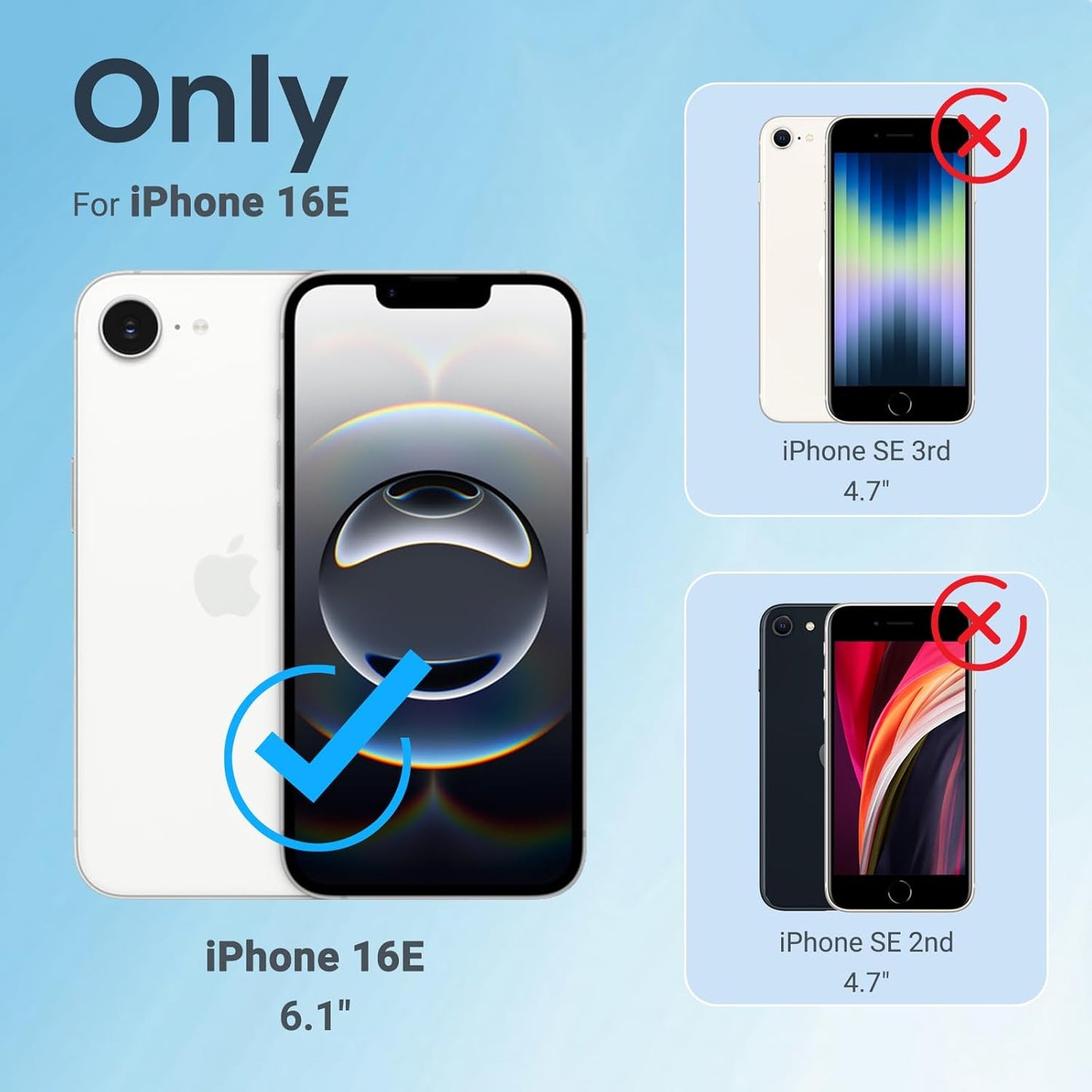 for Iphone 16E Case, [Compatible with Magsafe][Anti-Yellowing][Military-Grade Protection] Shockproof Slim Magnetic Phone Sleeve for Iphone 16E 6.1'', Clear