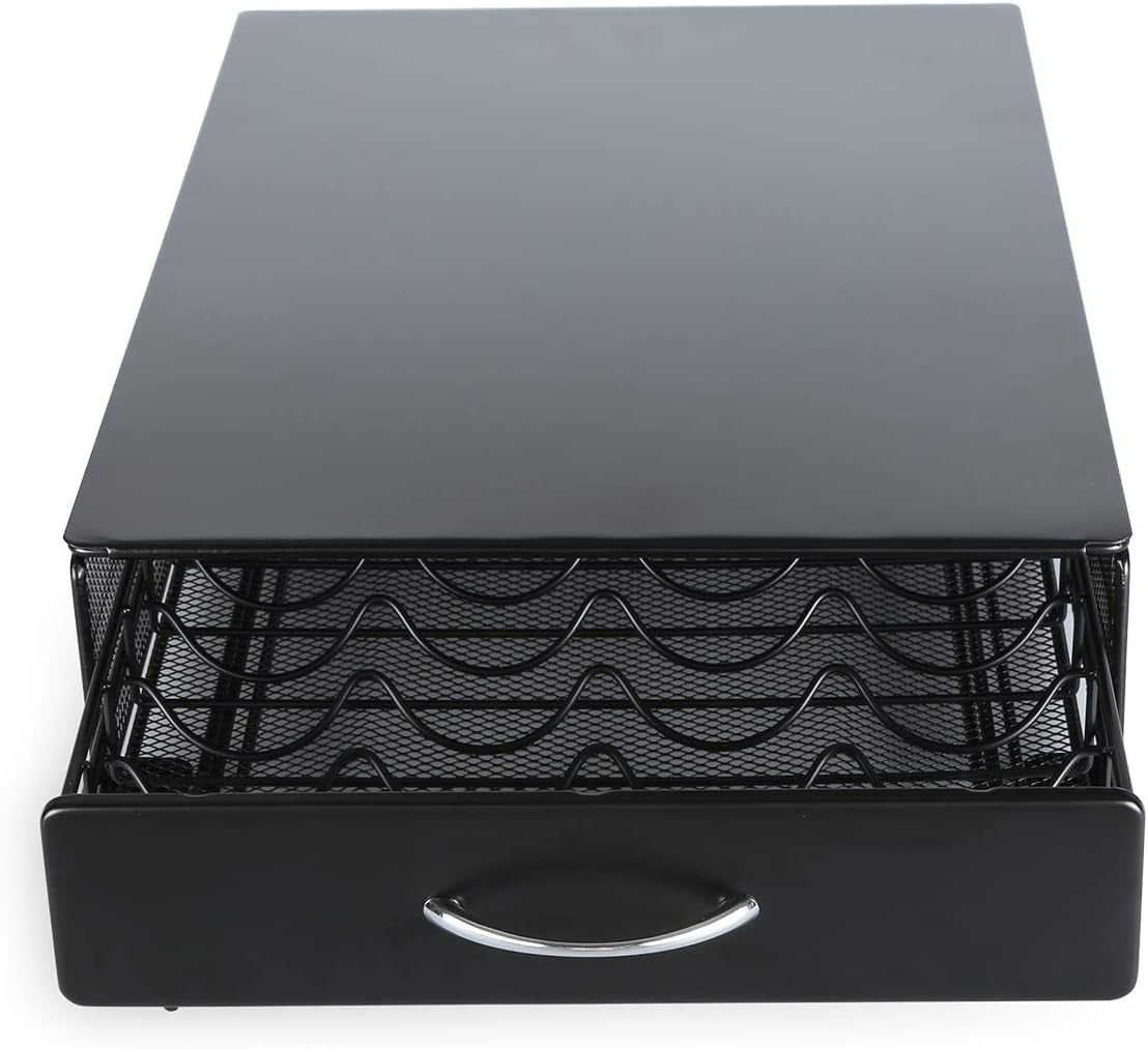 Nespresso Vertuoline Capsule Storage Drawer Vertuo Coffee Holder Metal Multiple Flavors Pods Organizer 40 Pcs Capacity
