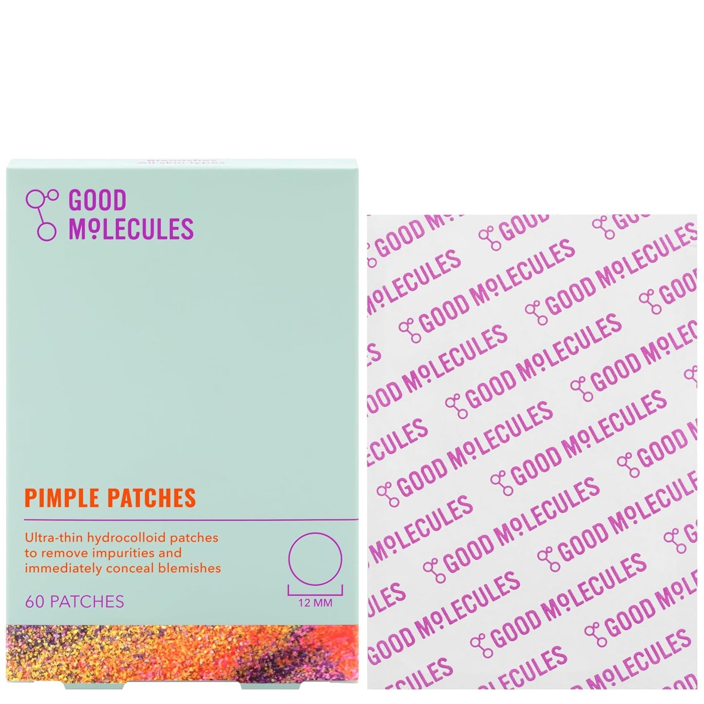 Pimple Patches (60 Patches) - Ultra-Thin Hydrocolloid Patches to Conceal Whiteheads, Blackheads and Blemishes, Target Ance and Impurities - Skin Care for Face with Cellulose and Pectin