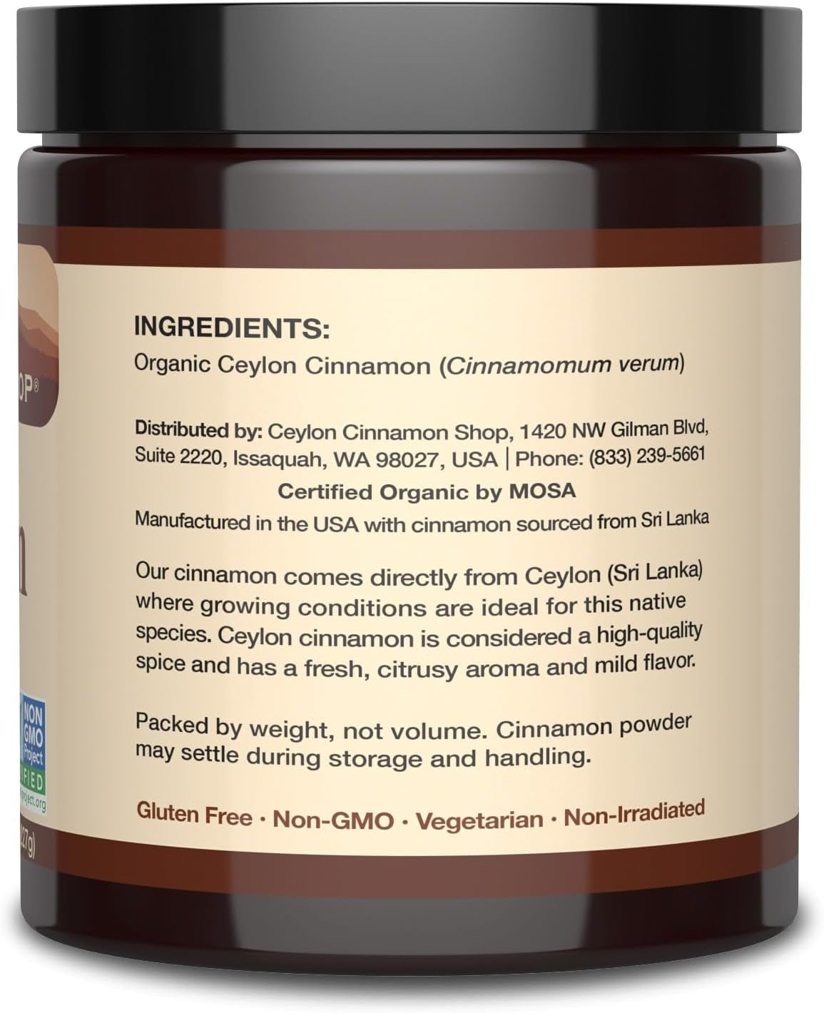 Organic Ceylon Cinnamon (100% Certified) Powder, 8 Ounces TLBH